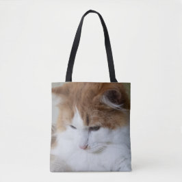 Bolso De Tela (Fancy felino) Contemplación gitana: foto de gato