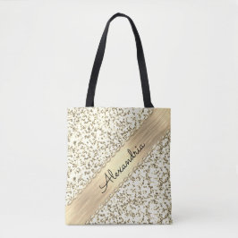 Bolso De Tela Fancy Gold Shimmery Marble