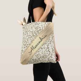 Bolso De Tela Fancy Gold Shimmery Marble