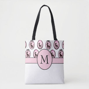 Bolso De Tela Fancy Poodles Monogram Tote Bag
