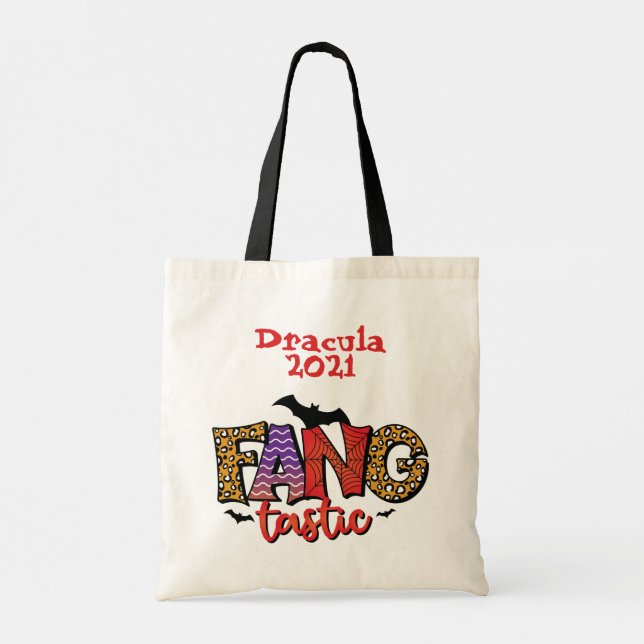 Bolso De Tela Fang Tastic Kid's Halloween Candy (Reverso)