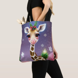 Bolso De Tela Fantasía Adorable bebé Giraffe con Holly