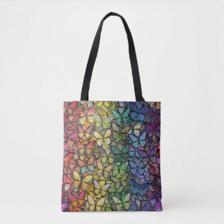 Bolso De Tela fantasía arcoiris mariposas