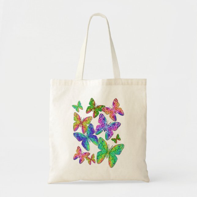 Bolso De Tela Fantasía Butterflies (Frente)