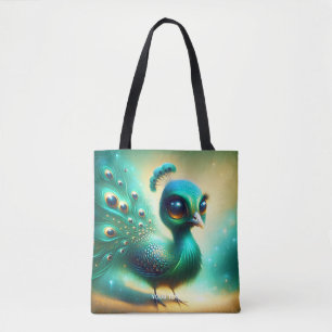 Bolso De Tela Fantasía Cuesta Bebé Verde Peacock