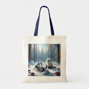 Bolso De Tela Fantasía Cuesta Dos Zorros Bebés