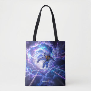 Bolso De Tela Fantasía cute astronauta a través de un agujero de