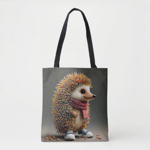 Bolso De Tela Fantasía Cute Hedgehog Agujas negras