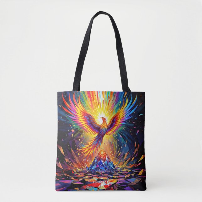Bolso De Tela Fantasía Cute Prisma Phoenix Rising (Anverso)