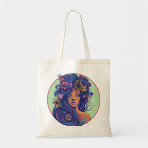 Bolso De Tela Fantasía de Boho con pelo floral