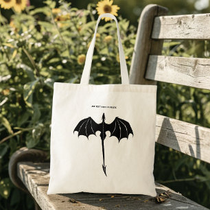 Bolso De Tela Fantasía del Dragón del Vuelo Tribal Negro