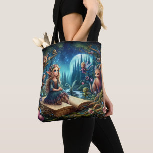 Bolso De Tela Fantasía Elves Forestales, Fantasías, Colorido Art