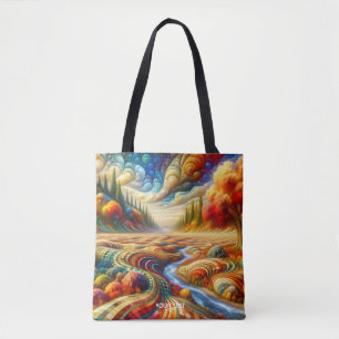 Bolso De Tela Fantasía en un paisaje surrealista bajo control