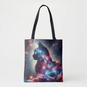 Bolso De Tela Fantasía espacio reducido gatos estrellas