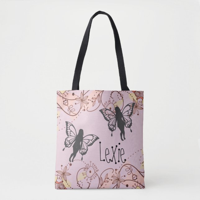Bolso De Tela Fantasía floral Fe personalizadas (Anverso)