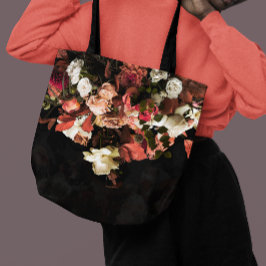 Bolso De Tela "Fantasía floral otoñal"