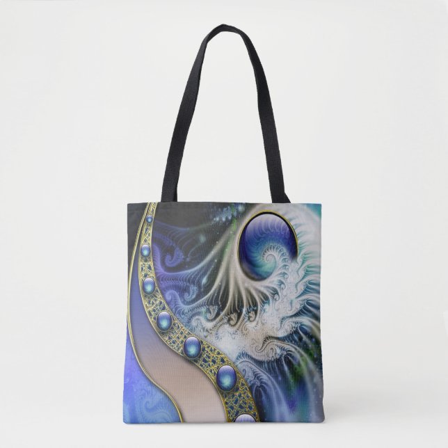 Bolso De Tela Fantasía fractal abstracta (Anverso)