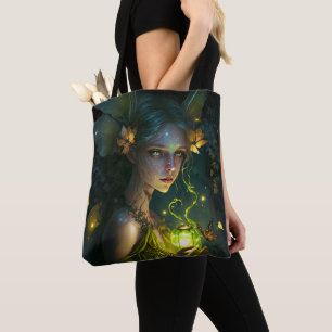 Bolso De Tela Fantasía Hermosa Granja Verde