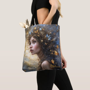 Bolso De Tela Fantasía Hermosa Mariposa