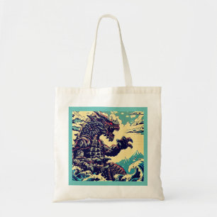 Bolso De Tela Fantasía Kaiju Anime - Woodcut 4