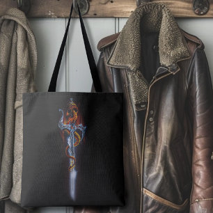 Bolso De Tela Fantasía por la espada del Dragón Rojo