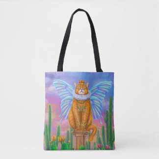 Bolso De Tela Fantasía rey gato mariposa