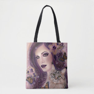 Bolso De Tela Fantasías con gato de Renee Lavoie