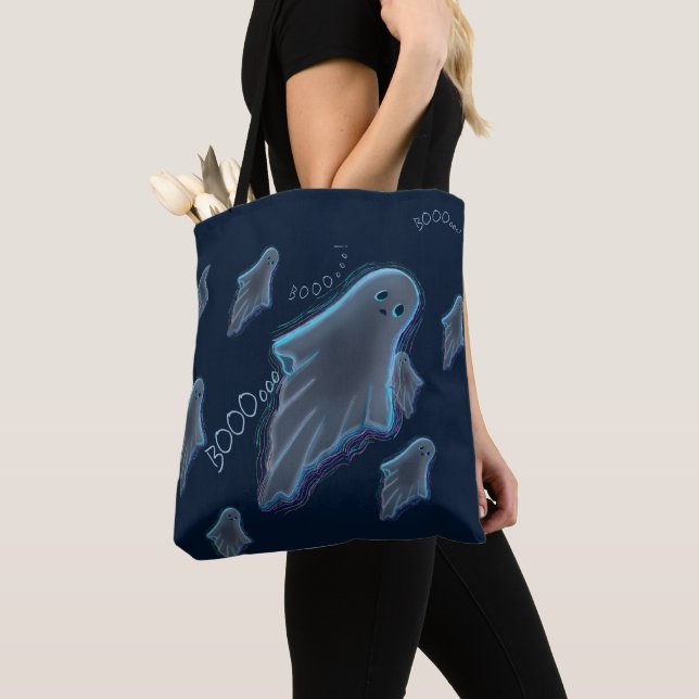 Bolso De Tela Fantasma Cute KiniArt (Detalle)