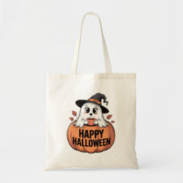 Bolso De Tela Fantasma de la cafetería de Halloween