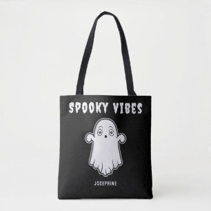 Bolso De Tela Fantasma de vibraciones espeluznantes con nombre p