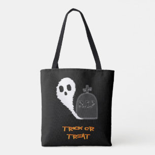 Bolso De Tela Fantasma espeluznante con Halloween de tumba