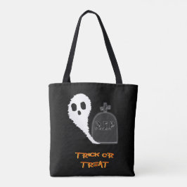 Bolso De Tela Fantasma espumoso con Halloween de tumbas