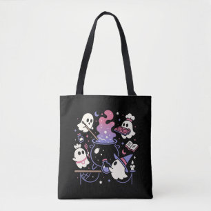 Bolso De Tela Fantasma Fantasma Halloween Bruja Cauldron