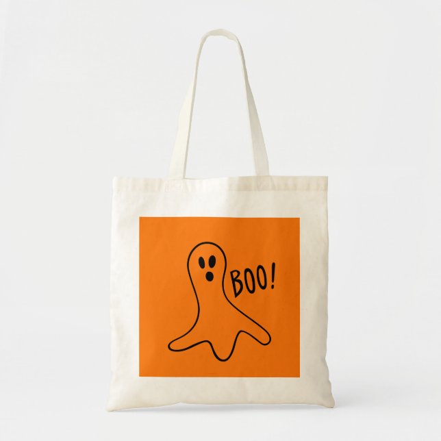 Bolso De Tela Fantasma Fantasma Halloween Trick o Trek 4Timmy (Frente)