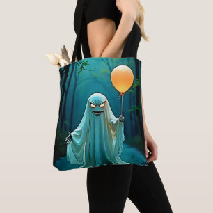 Bolso De Tela Fantasma fantasmal con globo espeluznante