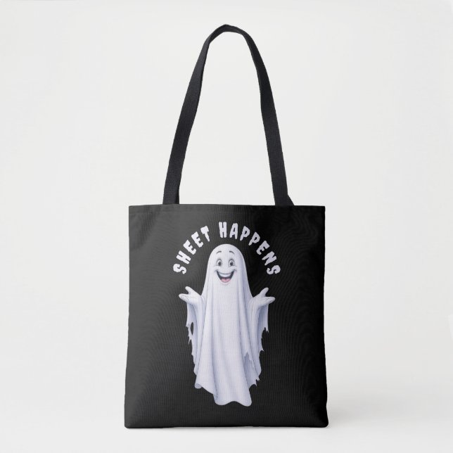 Bolso De Tela Fantasma Feliz Gracioso (Anverso)