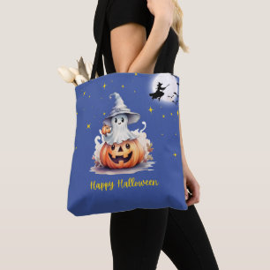 Bolso De Tela Fantasma Jack-O' Linterna Estrellas lunas llenas H