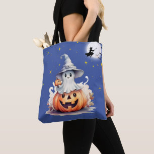 Bolso De Tela Fantasma Jack-O' Linterna Estrellas lunas llenas H