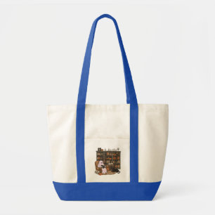 Bolso De Tela Fantasma leyendo libro Amante de los gatos Hallowe