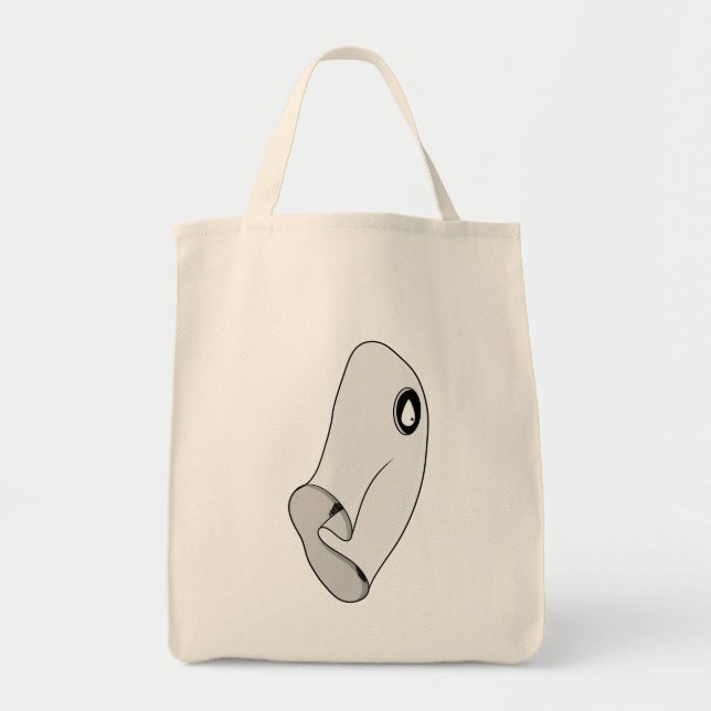 Bolso De Tela Fantasma Minimalista (Frente)