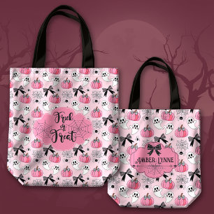 Bolso De Tela Fantasma y calabaza de coqueta de truco o de truco