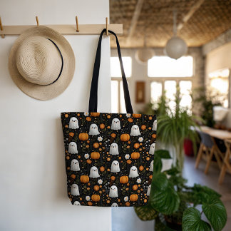 Bolso De Tela Fantasma y Calabaza Monos Lindo Halloween