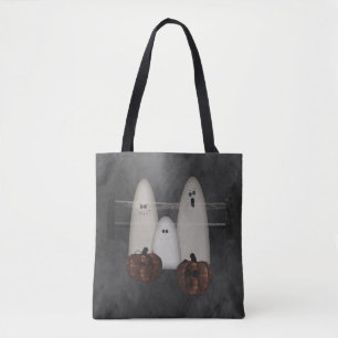 Bolso De Tela Fantasma Y Calabazas Halloween