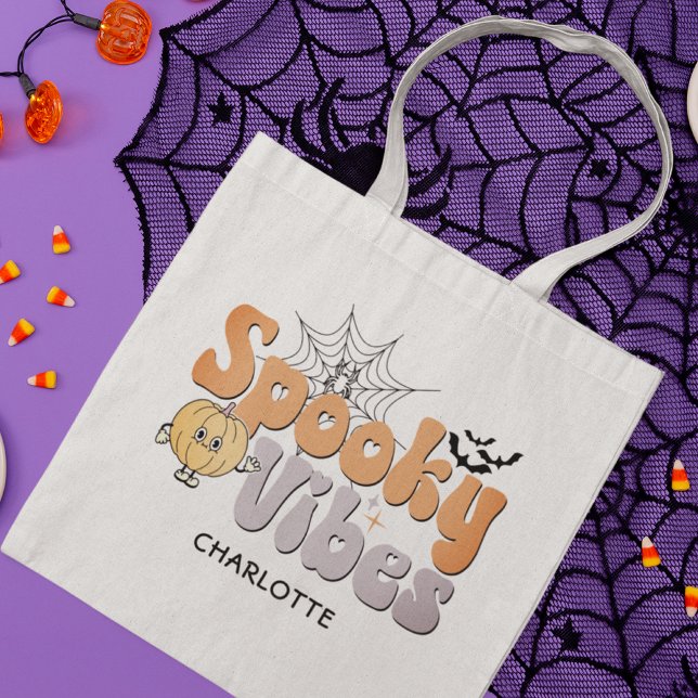 Bolso De Tela Fantasmas de calabaza de Halloween Personalizadas (Subido por el creador)