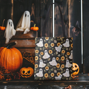 Bolso De Tela Fantasmas de Gótico de verano y girasoles tembloro