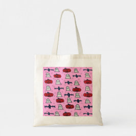 Bolso De Tela Fantasmas rosados de Halloween, murciélagos y Jack