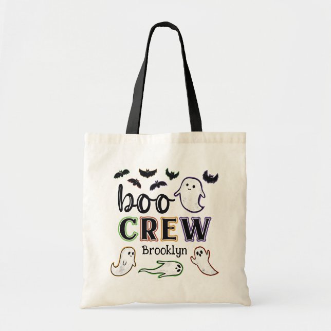 Bolso De Tela Fantasmas y fantasmas de Halloween Boo Crew (Frente)