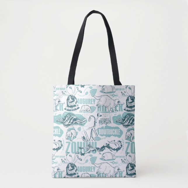 Bolso De Tela Fantastic Beasts Blue Pattern (Anverso)