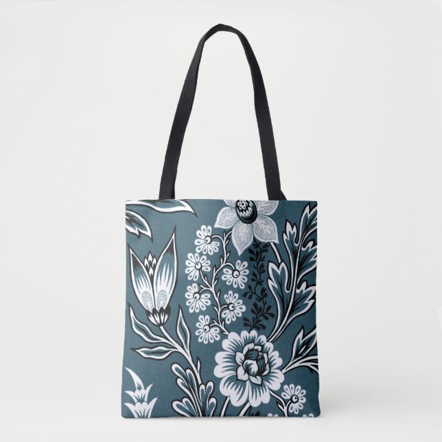 Bolso De Tela Fantastic Flowers (Slate Teal) Fine Art (Anverso)