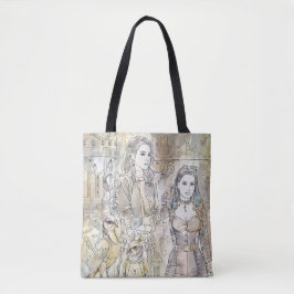 Bolso De Tela Fantástico chica de steampunk dibujado a mano